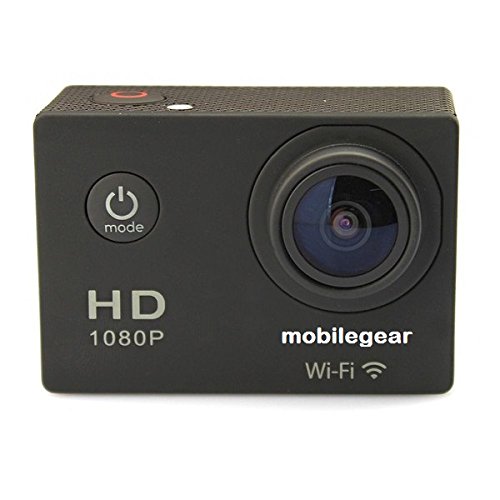 Mobilegear 12 MP WiFi 1080P Full HD Medium Quality Waterproof Digital Action Camera & Sports Camcorder with 170 Degree Wide Angle Lens & Accessories