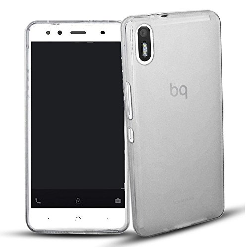 REY Funda Carcasa Gel Tamizada para BQ AQUARIS X5, Ultra Fina 0,33mm, Silicona TPU de Alta Resistencia y Flexibilidad