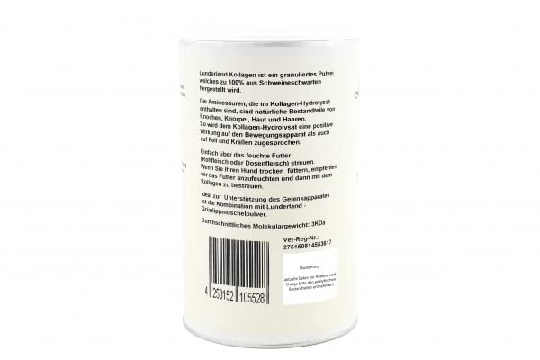 Lunderland Kollagen | Doppelpack | 2 x 600 g | Einzelfuttermittel für Hunde & Katzen | 100 % Kollagen Hydrolysat