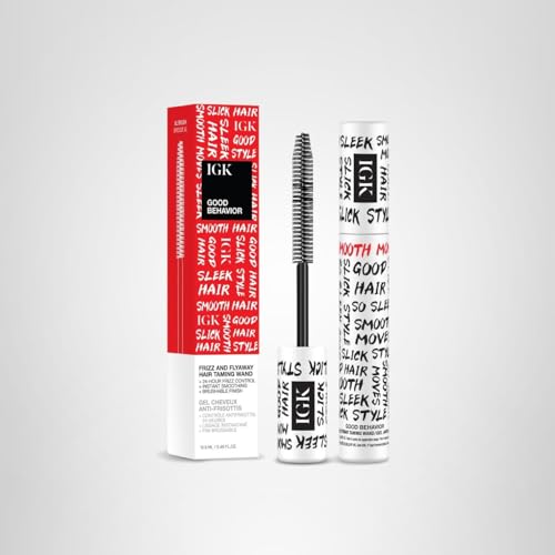IGK Good Behavior Frizz & Flyaway Hair Taming Wand – Lightweight Gel Control Stick for Smooth, Sleek Hair, Anti-Frizz Styling, 0.24 oz
