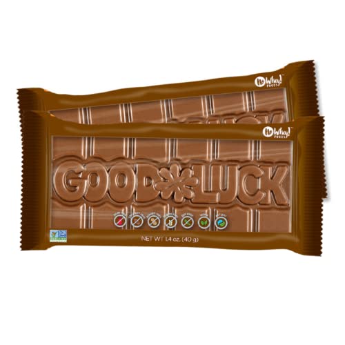 Vegan Gifts | Allergy Friendly Gift | Good Luck - Milkless Occasion Chocolate Bars (2 Pack) | Vegan, Dairy Free, Peanut Free, Nut Free, Soy Free, Gluten Free | No Whey Foods #TOP19