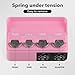 SINGARO Coin Holder for Car, Coin Change Organizer Compatible with Coins of Different Sizes, Dash-Mounted Holder Suitable for Most Cars, Trucks(Pink)