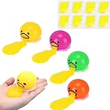 4Pcs Puking Egg Yolk Stress Ball, Vomiting Egg Yolk Stress Ball, Vomiting Disgusting Egg Yolk Ball Toy, Sucking Lazy Egg Yolk Stress Relief Toys