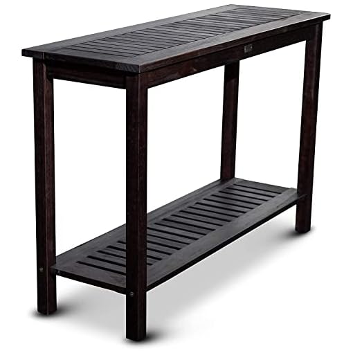 TisYourSeason Wood Console Table Outdoor Patio Furniture (Espresso