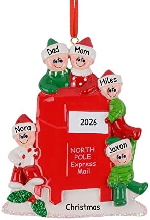 Amazon.com: 3D North Pole Family of 5 Ornament 2025 Personalized Family ...