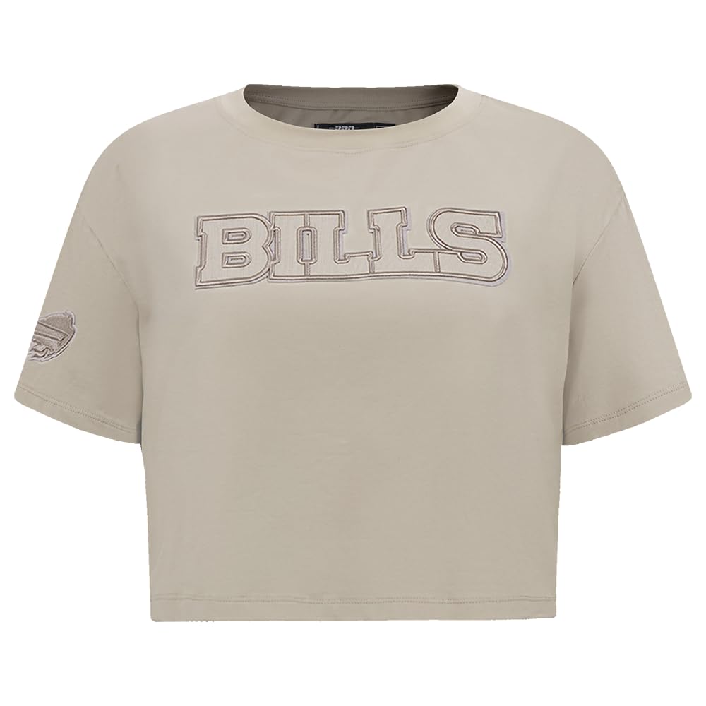Pro Standard Womens NFL Buffalo Bills Neutral Short Sleeve Boxy Tee Taupe 2XL