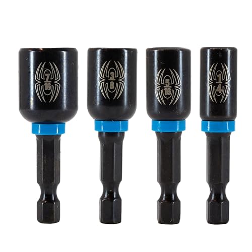 Spyder 4-Piece Magnetic Impact Nut Driver Set (1/4, 5/16, 3/8, 7/16-Inch) (19063)