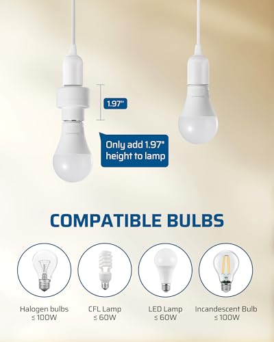 Image of DEWENWILS Remote Control Light Socket, E26 / E27 Base, Programmable & Expandable, No Wiring Needed, Wireless Light Sockets for Bedroom, Stair, Closet, Garage