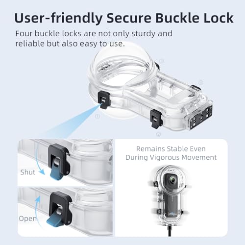 Image of Invisible Dive Case for Insta360 One X5 Compatible with Quick Release Mount Invisible Waterproof Shell for X5 Accessories