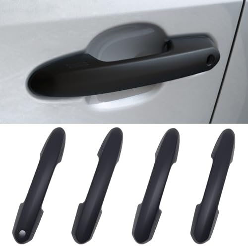Zacxoxsr No Adhesive Snap-on Car Door Handle Cover Protector Compatible for Toyota 2018 2019 2020 2021 2022 2023 2024 2025 RAV4 2020~2025 Highlander 2023 2024 Crown Accessories (3. Matte Black)