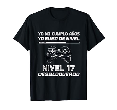 17 aniversário presente anos divertido decoração Gamer 2005 t-shirt, Preto, S
