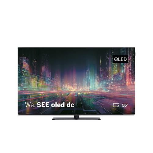 LOEWE We. See 55 Zoll OLED-TV, Dual Channel, Smart TV (Dolby Vision, 60 W Dolby Atmos, HDMI 2.1 120 Hz VRR, Apple AirPlay, Matter, Bluetooth Remote, extra flaches Monitor-Design)