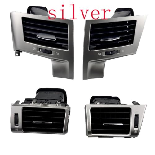 Cache aération climatisation LX570 2008-2015 - Grille centrale argentée 2 pièces - 3