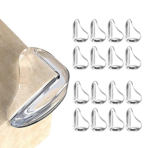 Image of MOYONTE 16 Pack Corner Protector for Baby, Clear Corner Protectors, Furniture Corner Guard & Edge Safety Bumpers to Cover Sharp Furniture & Table Edge