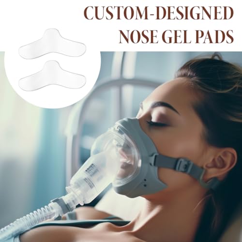 Image of Nasal Pads for CPAP Silicone Gel Nose Pad for CPAP Mask Comfortable Mask Cushions Breathing Machine Accessories Mask Liners Nose Bridge Protector 6 Pcs