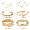 ILGANT Gold Bangle Bracelets for Women Gold Plated Chunky Cuff Bangle Bracelet Stackable Multi Layer Bangles Fashion Jewelry Set (Gold Bracelets-1) #3