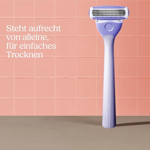 Wilkinson Sword Intuition Quattro Sensitive Skin Rasierer für Damen, Damenrasiergriff mit 1 Ersatzklinge – Ansicht 6