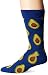 Socksmith Mens Novelty Crew Socks "Avocado" - Royal Blue,One Size