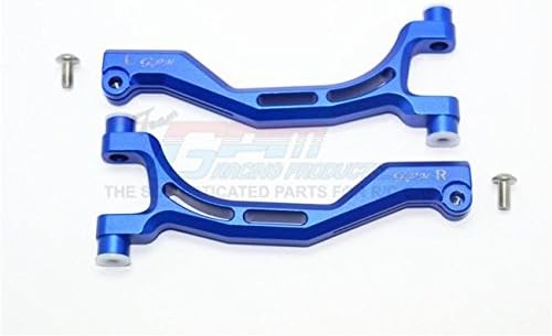GPM Thunder Tiger Truck K-ROCK MT4-G5 Upgrade Parts Aluminum Front Upper Arms - 1Pr Set Blue