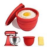 Mity rain Silicone Bowl Liners for 5 Qt Mixers,1 Liners with Lids,570g Thick Silicone Mixing Bowl Inserts,Heat-Resistant Non-Stick Easy Storage, Replacement Mixer Accessories for Baking