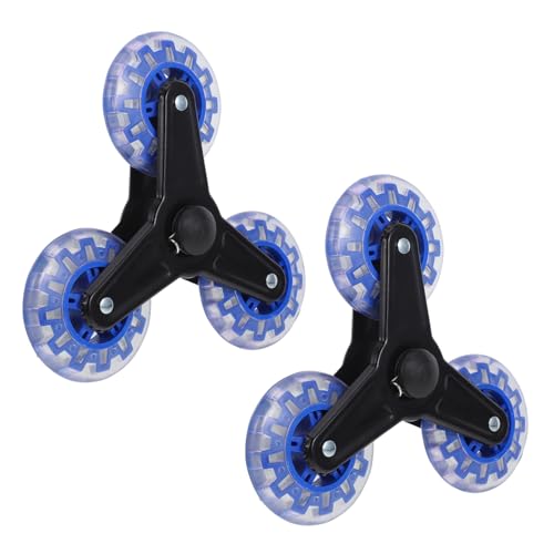 YOSADIER ショッピングカート用三角キャスター ホイール 対 耐荷重 スムーズ転 段対応 折りたたみ可能 高齢者向け買い物カート交換用輪 ブル