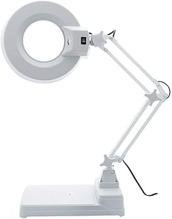 FJYDBTWJ Lupas educativas para hobby, 10 vezes com lupa para leitura de crianças idosas, luzes LED HD fáceis de ajustar, espelho de vidro branco óptico