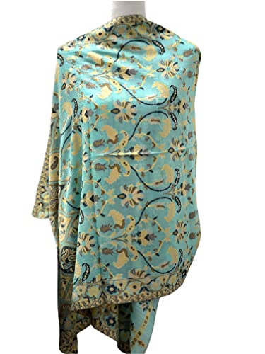 Woollen Scarves for Women with Stunning Floral Prints Long Warm Wraps/Shawls Accessory for Fall/Winter2