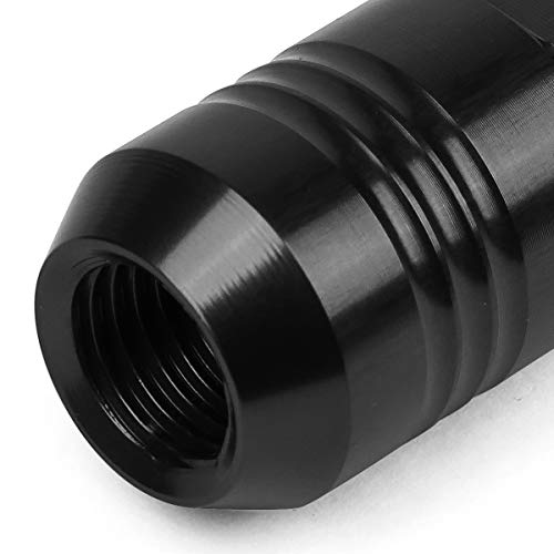 Image of J2 Engineering LN-T7-007-15-BK Black 7075 Aluminum M12X1.5 20Pcs L: 50mm Close End Lug Nut w /Socket Adapter