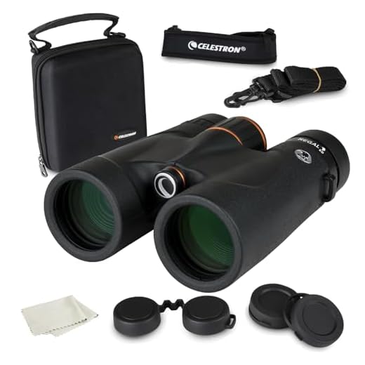 Celestron – Regal ED 10x42 Binocular – ED Binoculars for Hunting, Birding and Outdoor Actvities – Phase and Dielectric Coated BaK-4 Prisms – Fully Multi-Coated Optics – 6.5 Feet Close Focus