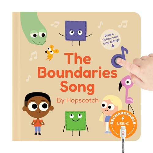 Image of Cali's Books The Boundaries Song by Hopscotch - Feelings Musical Book for Toddlers 1-3 Years Old, Music Books for Kids Emotion, Singing Toy for Children Girls, Baby Sound Toys for Toddler Boys