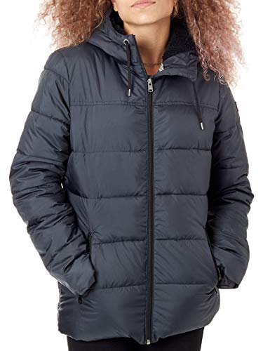Roxy - Chaqueta Acolchada Impermeable con Capucha - Mujer - M - Negro