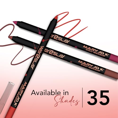 Image of MARY JO K Scarlet Statement-Matte Lip Pencil | Bold, Creamy | Long-Lasting | Precision Tip | India Red (030) | Bright Red (021) | Roxy (010) | Cocktail (020) | Ruby Red (026)