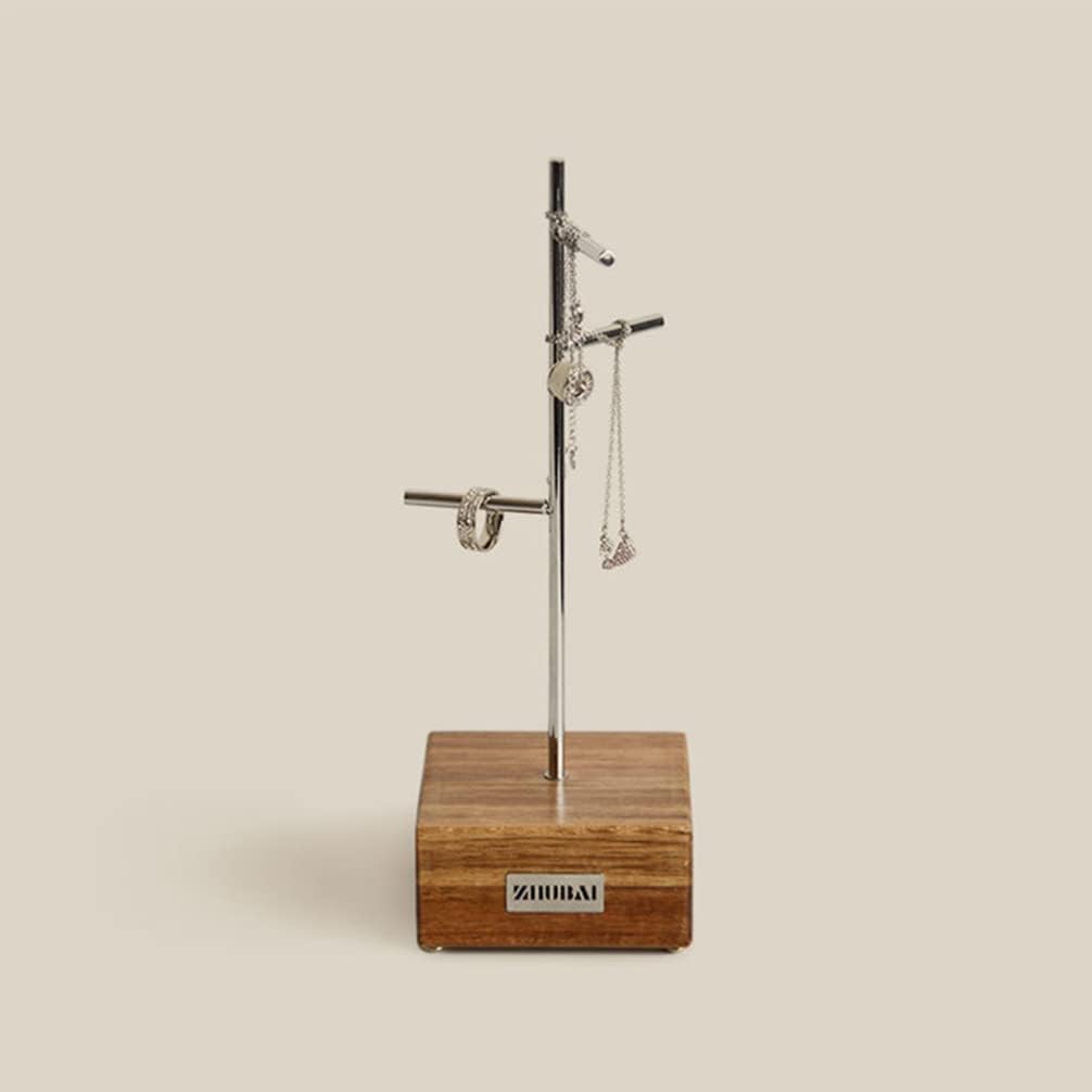 JOLUCE イヤリングホルダー ジュエリースタンド ツリージュエリーディスプレイラック 木製ネックレス リングディスプレイスタンド