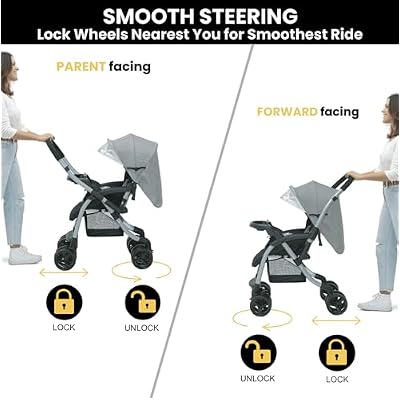 Jeep Unlimited Reversible Handle Stroller, Grey Tweed