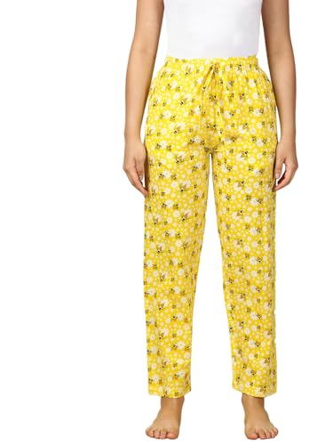 Image of PYNK by Lux Cozi Women's Cotton Printed Palazzo Pyjama Relaxed Lounge Pants | Super Soft Comfortable | Loungwear Pyjama Pant-Pack of 1