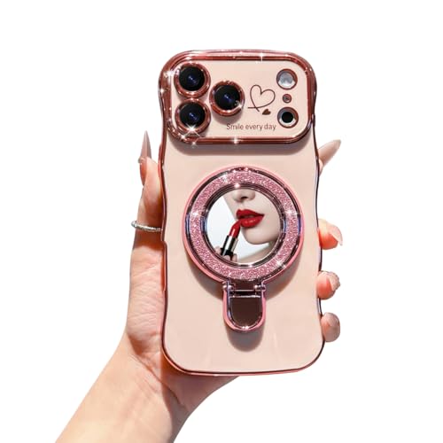 Coque amour cœur tendance iPhone 17 Pro Max aux finitions plaquées roses