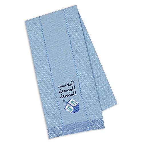 Dii Hanukkah Kitchen Collection Festival Of Lights Celebration Decor, Dish Towel Set, 18X28", Dreidel, 2 Piece #TOP4