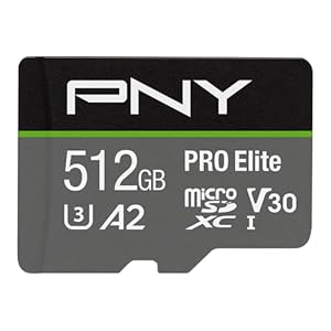PNY PRO Elite microSDXC Speicherkarte 512GB + SD-Adapter, bis zu 100MB/s Lesegeschwindigkeit, bis zu 90MB/s Schreibgeschwindigkeit, Klasse 10 UHS-I, U3, A2 App Performance, V30 für 4K-Video