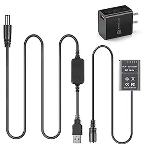 PS-BLN1 Dummy Battery DC Coupler USB Cable QC3.0 Adapter for Olympus Camera OM-D E-M5 II 2 E-M1 Pen E-P5