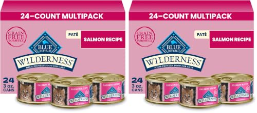 Image of Blue Buffalo Wilderness Natural High Protein Grain Free Wet Food for Kittens,Salmon Pate,3-oz,(Pack of 48)