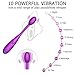 Foot Massager, Mini Vibrator with 10 Vibration Modes, Rechargeable Clitoral G-spot Vibrator Bullet-Type Vibrator, Waterproof and Powerful Portable Massager for Couples Travel (Purple)