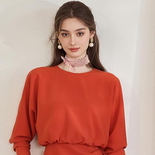 Cotton Linen Square Scarf for Women, Breathable Hair Scarfs, Handbag Deco2