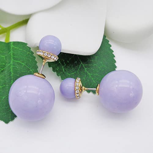 Boucles d'oreilles plaquées or 18 carats double face