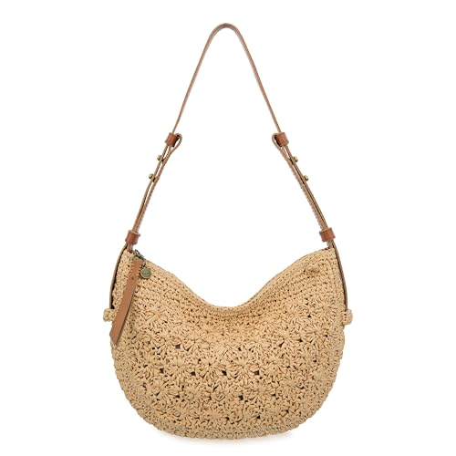 Image of The Sak Tess Crescent Shoulder Bag - Premium Women's Handbag for Everyday & Travel - Adjustable Strap with Zipper Closure