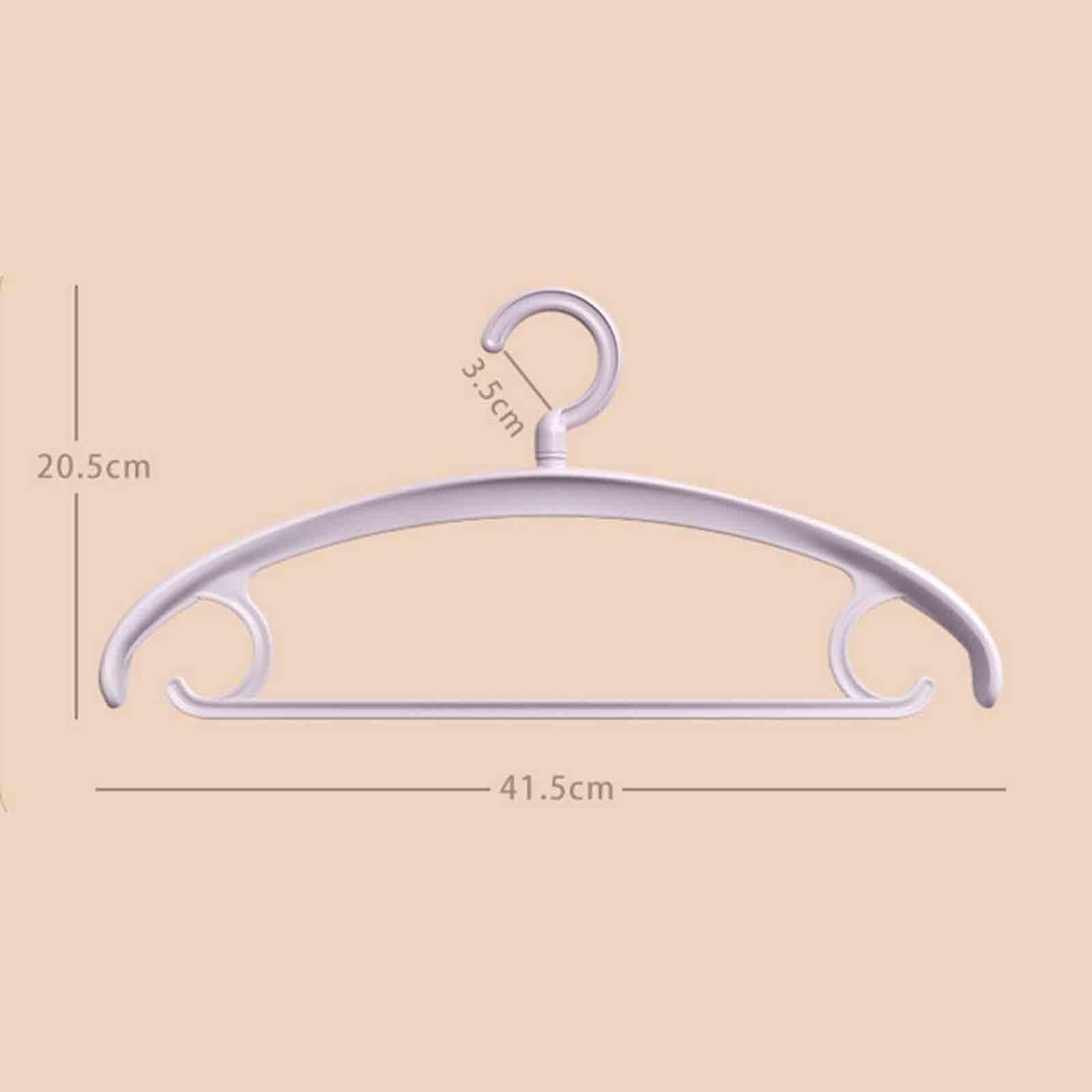 Plastikowe wieszaki na ubrania dla dorosłych, zestaw Coathangers, oszczędność miejsca, wytrzymały hak obrotowy, antypoślizgowy, mocne nośne, 10 sztuk, białe, 41,5 x 20,5 cm