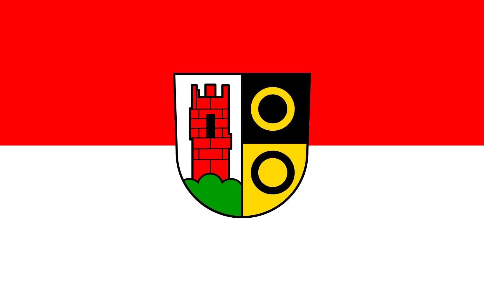 Drapeau Häg-Ehrsberg grand drapeau paysage 1.35m² pour pavoisement extérieur