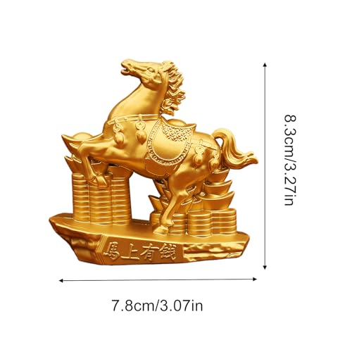 Ensemble de figurines de cheval dorées, le cadeau idéal pour esthètes - 3