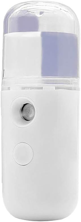 Nano Ionic Mister Facial, Nano Handhold Mist Spray met Spiegel, Gezichtsstoomspuiten, Nano Mister Luchtbevochtiger voor Gezicht Hydratatie Koel 20ml Wit