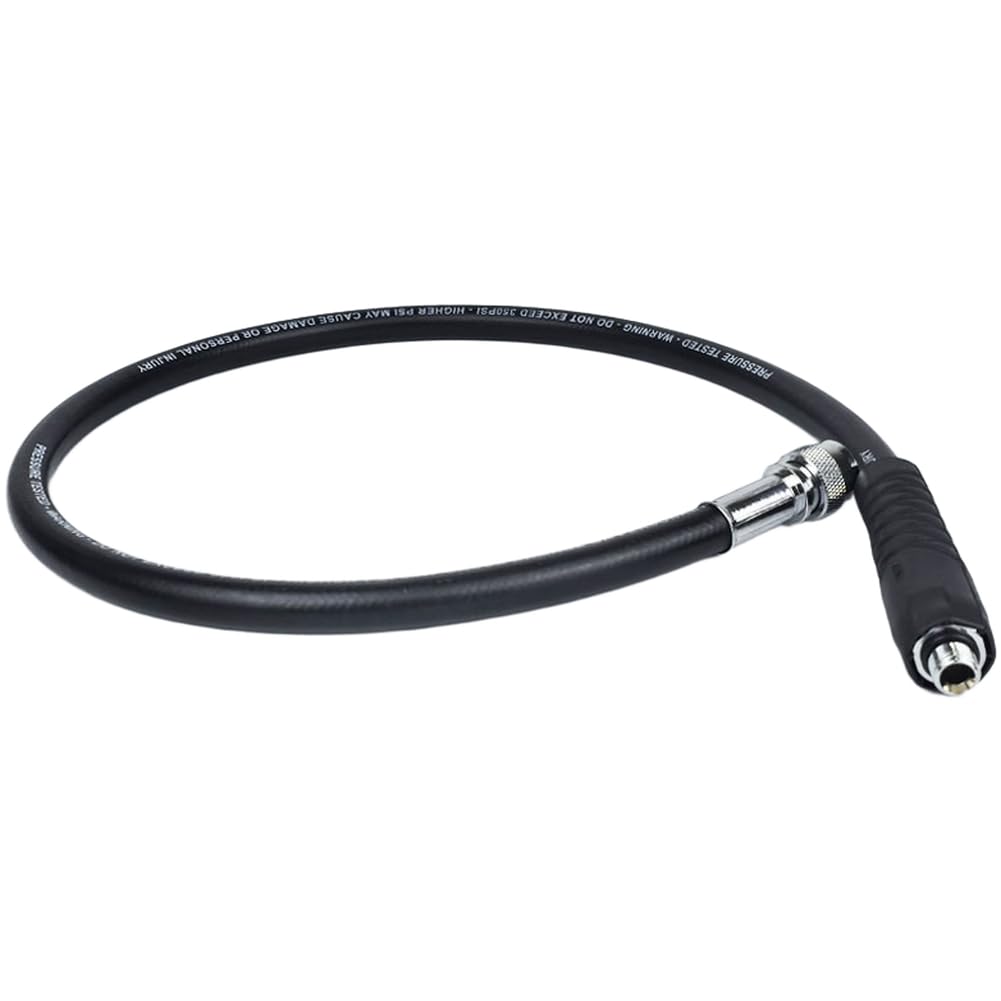 EasyByMall Tubo in gomma a media pressione per immersioni subacquee BCD, pressione di esercizio 30 bar, raccordi in ottone in acciaio inox, lunghezza 75 cm
