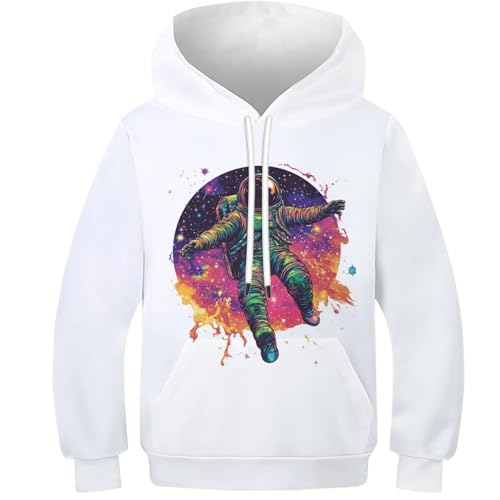 Sweat à capuche pour adolescent à motif espace parfait pour le collège